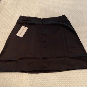 NWT WeWoreWhat Black Silk Mini Skirt